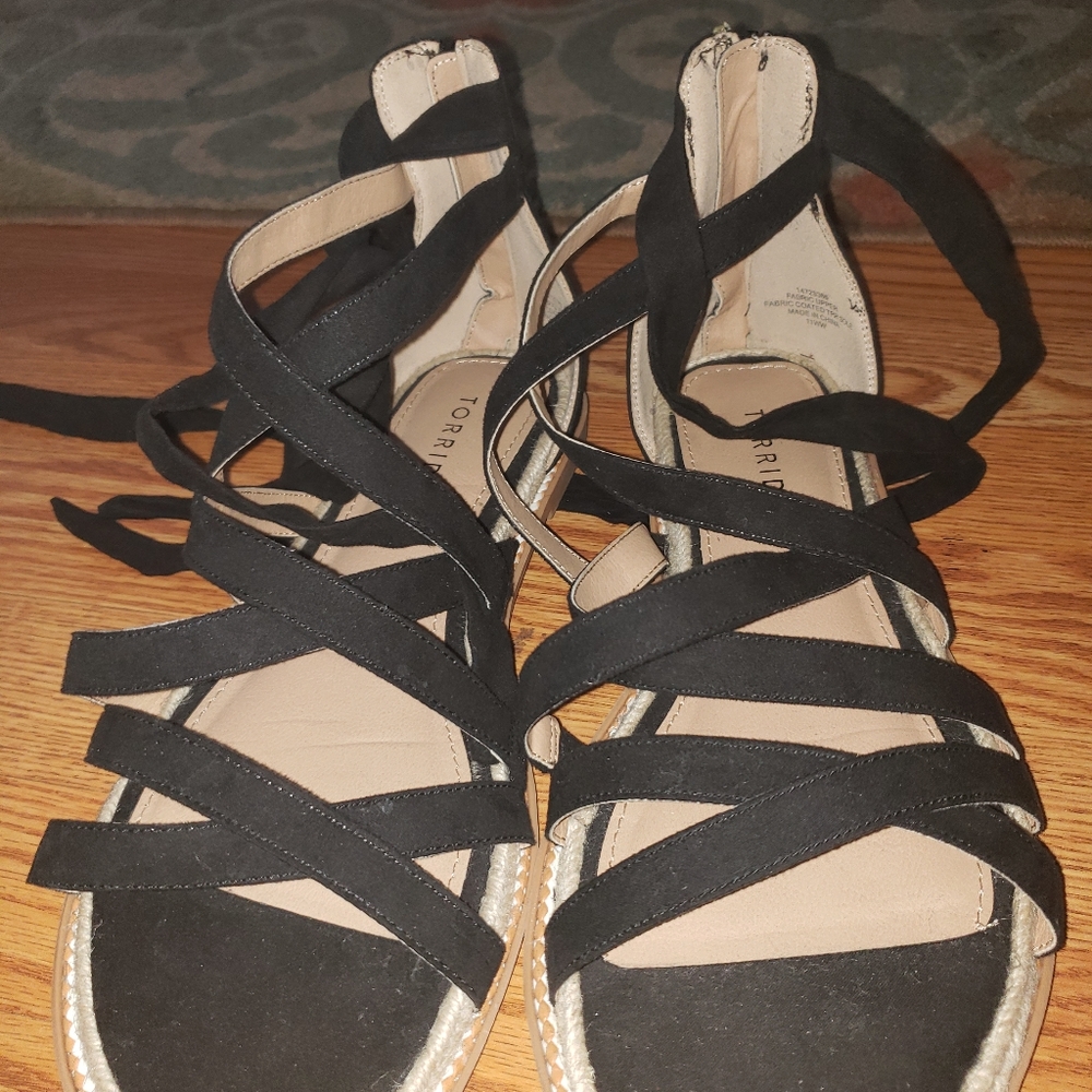 EUC Black Torrid Sandal